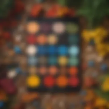 Artistic Palette with Vibrant Colors Artistic palette with vibrant colors