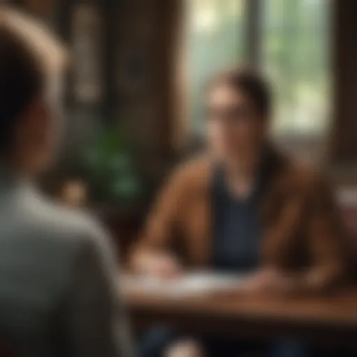 Therapist listening intently during a counseling session