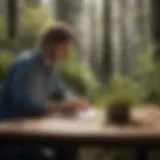 Naturalist studying flora on Table Mountain