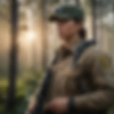 A conservation officer patrolling a protected wildlife area