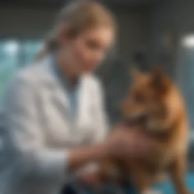 Veterinary nurse assisting with surgery