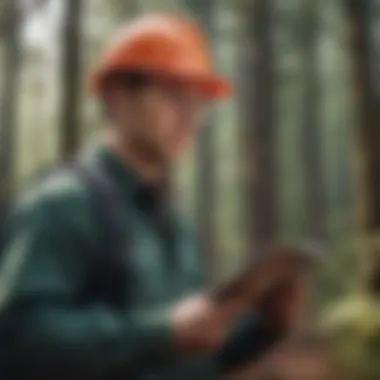 Forestry Professional Analyzing Data