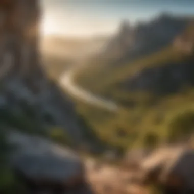 Panoramic view of the surrounding landscape from Chimney Rock