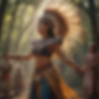 Cultural festival event showcasing traditional Choctaw dances and music under the open sky.