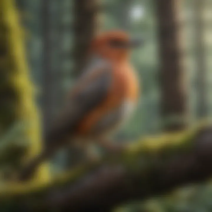 Diverse wildlife including a variety of bird species found within the park.