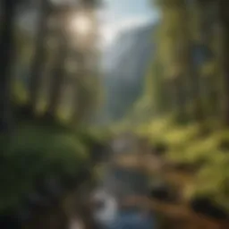 Panoramic view of the national park showcasing its lush forests and mountainous terrain.