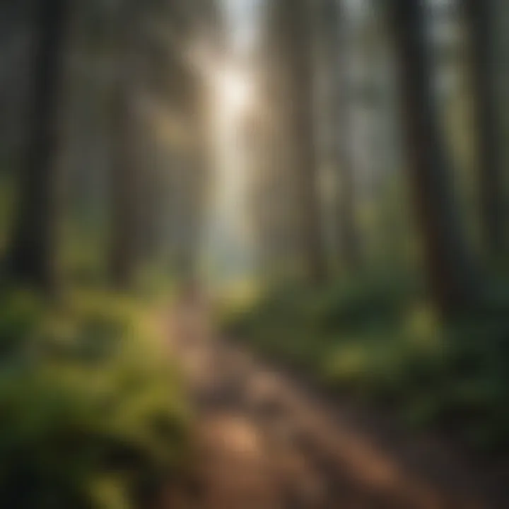 Visitors enjoying a scenic hiking trail along the park's natural paths.