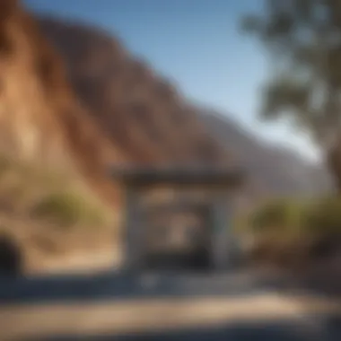 Entrance fee station at Death Valley National Park