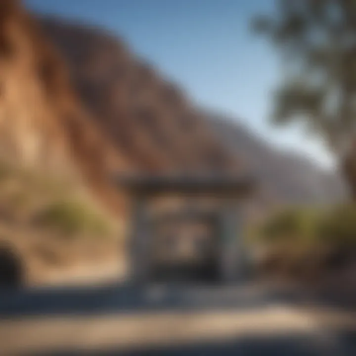 Entrance fee station at Death Valley National Park
