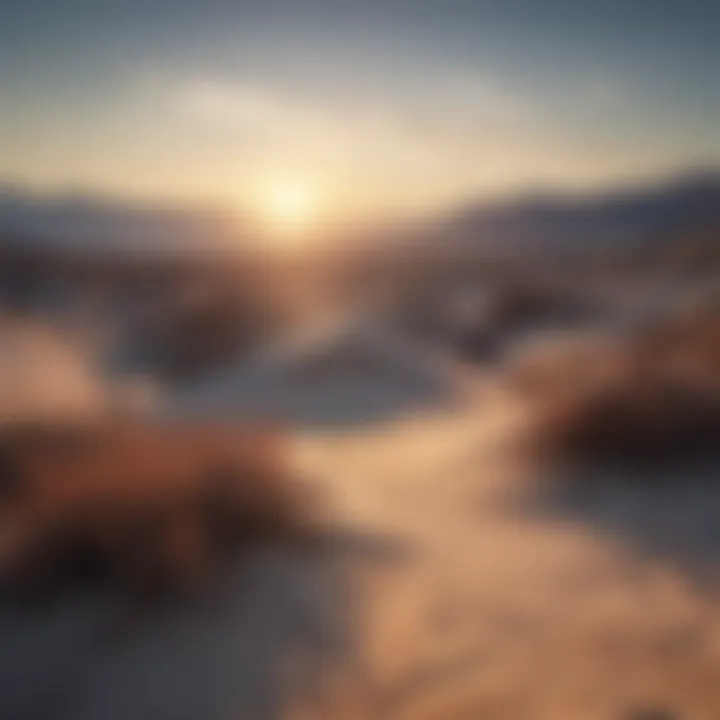 Panoramic view of Death Valley National Park at sunrise