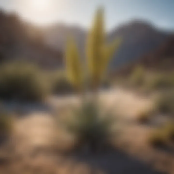 Hardy Yucca Plant in Mojave Desert