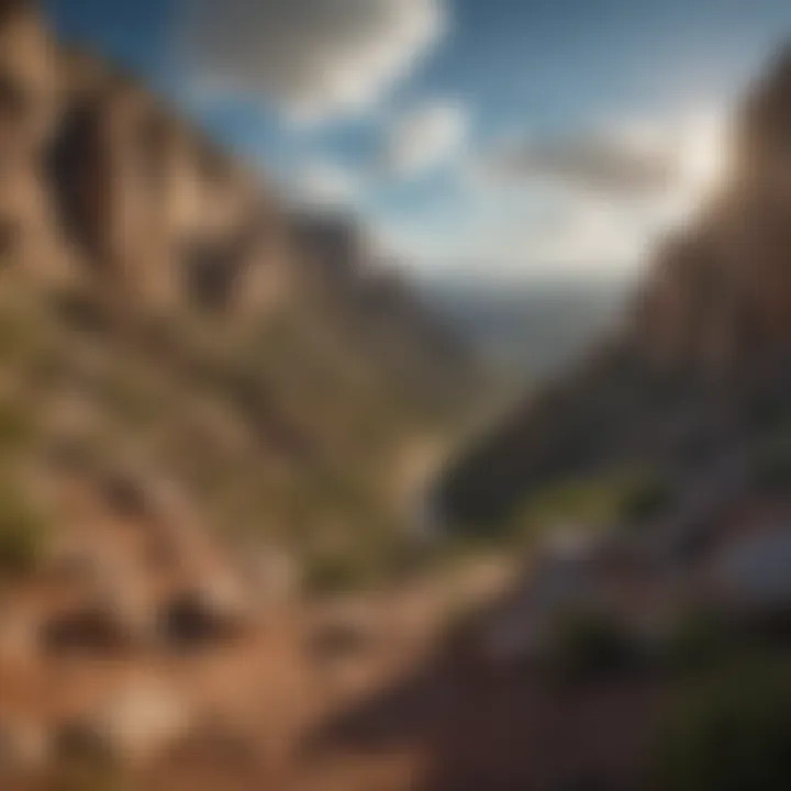 A panoramic vista showcasing the geological features of New Mexico