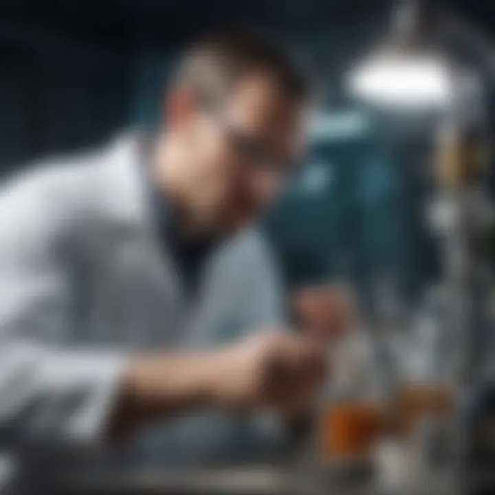 Laboratory technician conducting DNA extraction