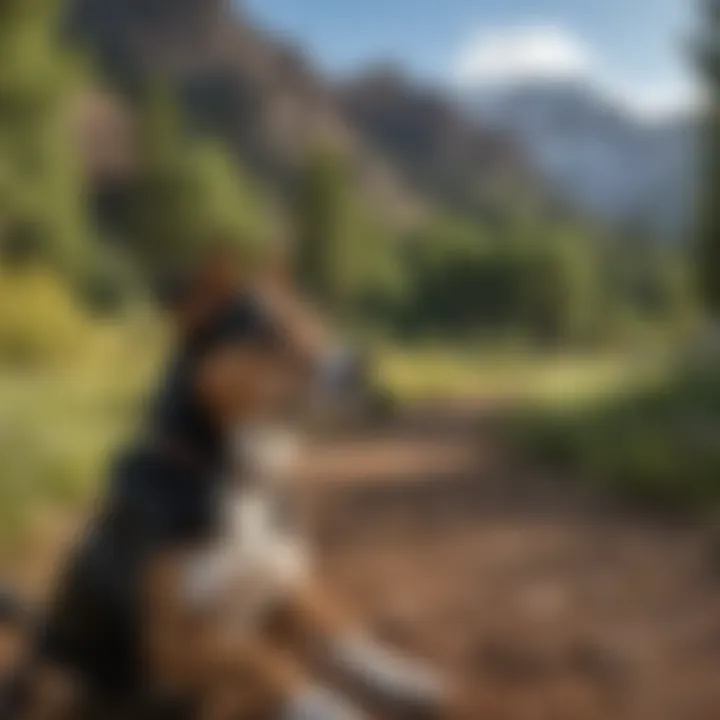 Pet-friendly accommodation in Utah with mountain backdrop