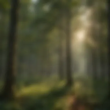 Enriching Forest Canopy with Blackberry Herbicide Lush forest canopy with blackberry herbicide application