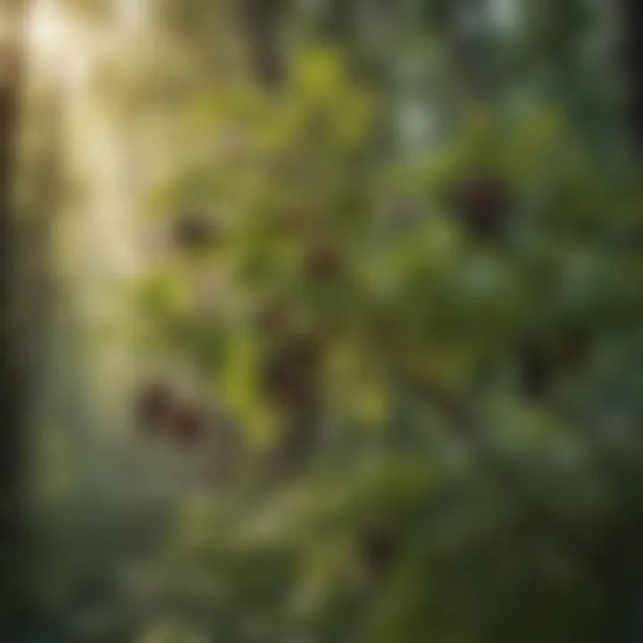 Lush Elderberry Bush in Wild Forest
