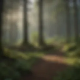 Lush forest landscape showcasing sustainable practices