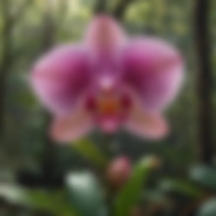 Rare Orchid in Tropical Rainforest