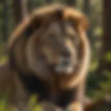 Majestic lion in natural habitat