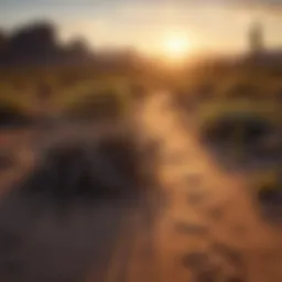 Sunset over Arizona desert landscape