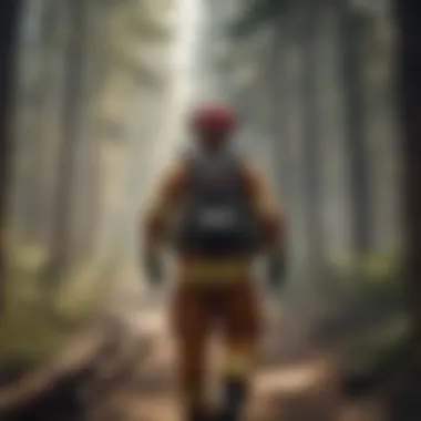 Leadership Amid Chaos: Firefighter Command Firefighter coordinating emergency response team