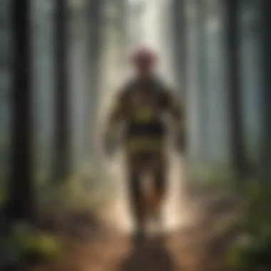 Strength and Endurance: Firefighter Training Regimen Firefighter undergoing rigorous physical training