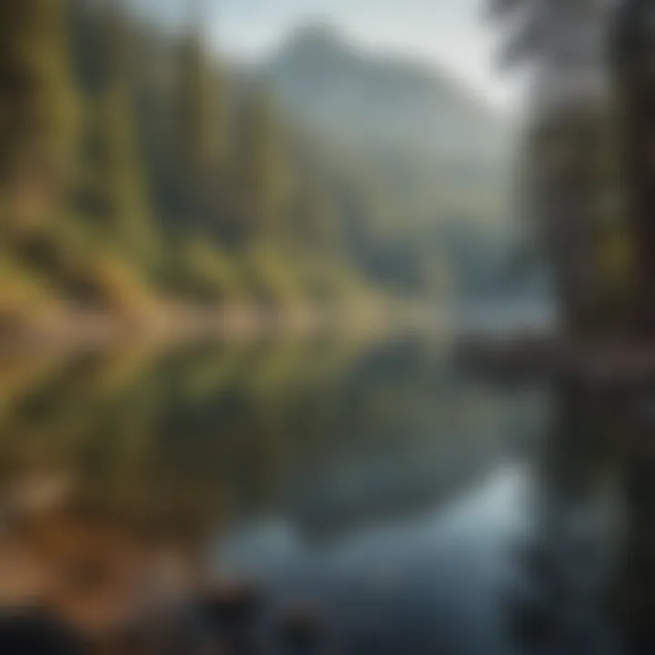 A scenic view of anglers casting their lines against the backdrop of Shasta Lake's breathtaking landscape.