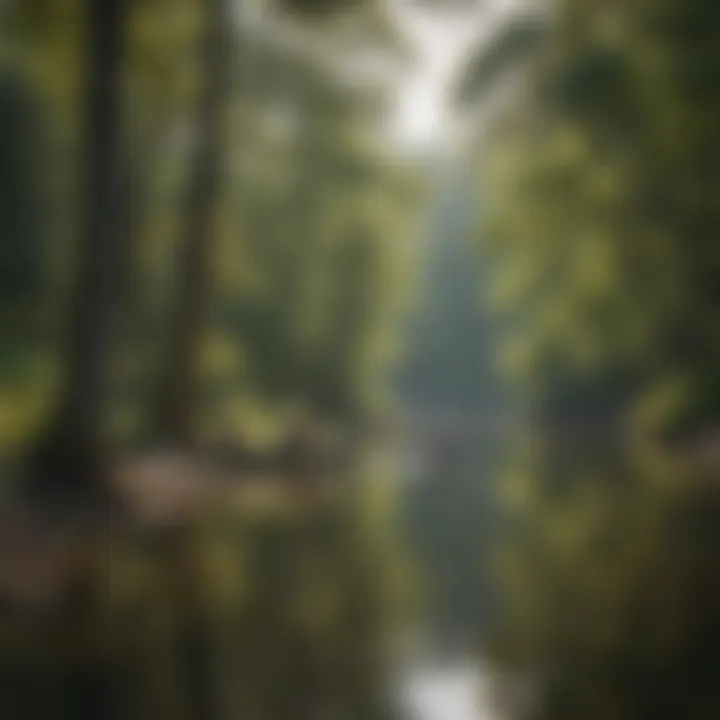 Beautiful landscape with fisherman enjoying nature
