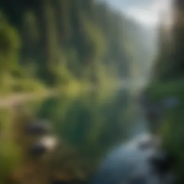 Lush scenery along the Flathead River showcasing its natural beauty