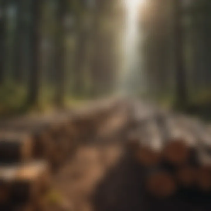 Abstract representation of supply chain complexities in the forestry industry