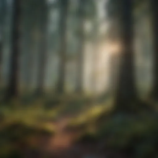 Diverse species in a vibrant forest ecosystem