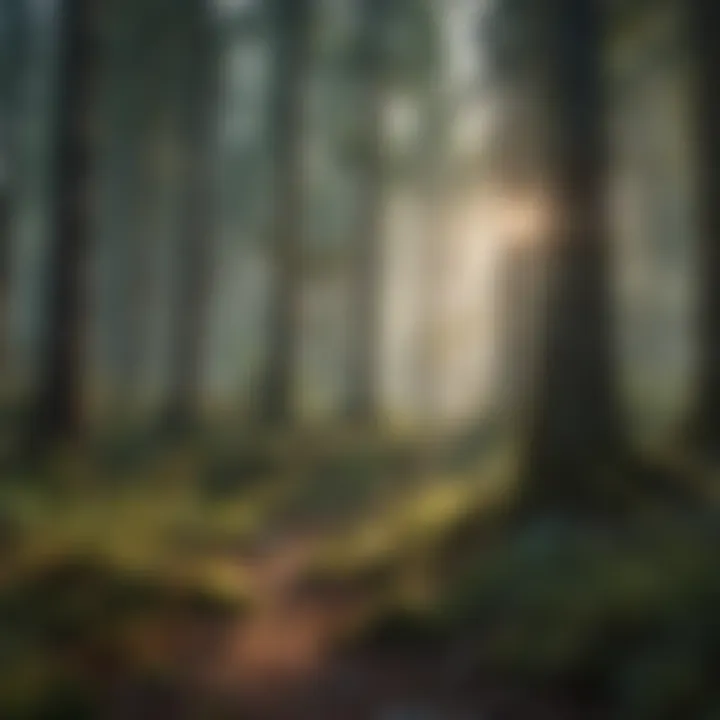 Diverse species in a vibrant forest ecosystem