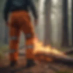 Advanced fire-resistant fabric used in forest fire pants