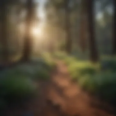 Hiking trail through the serene Arizona forest
