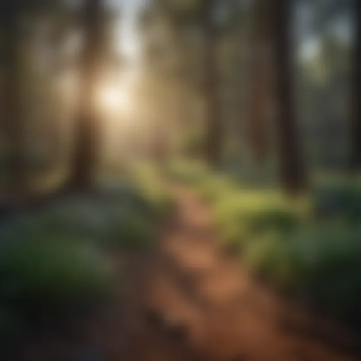 Hiking trail through the serene Arizona forest