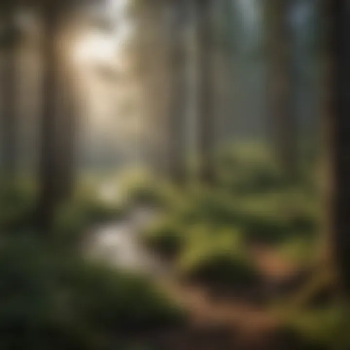 A scenic landscape illustrating ecological restoration