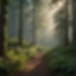 A lush forest representing sustainable forestry practices