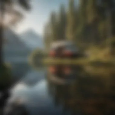 Tranquil Lake Retreat Campervan parked near a serene lake