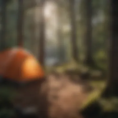 Remote camping spot nestled in the wilderness