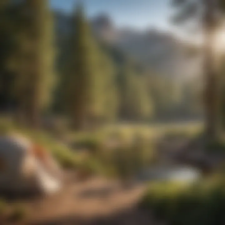 Mountain Majesty at Campsite Retreat Majestic mountains towering over a campsite