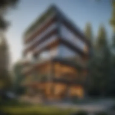 Architectural design of a modern geo apartment