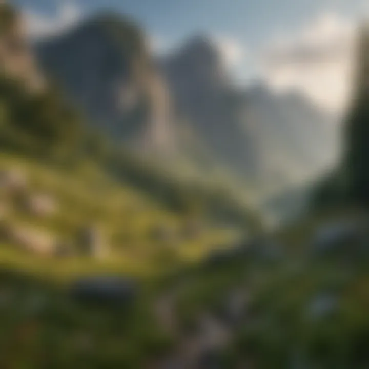 A panoramic view of Goat Mountain showcasing its lush greenery and rugged terrain.