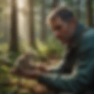 Nature conservation efforts in action with diverse wildlife