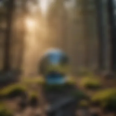 Global Temperature Effect Abstract visualization of greenhouse gas effect on global temperature