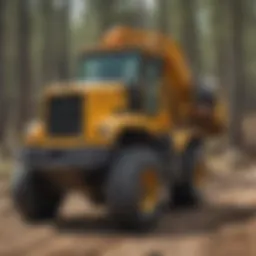 Heavy equipment operator in action