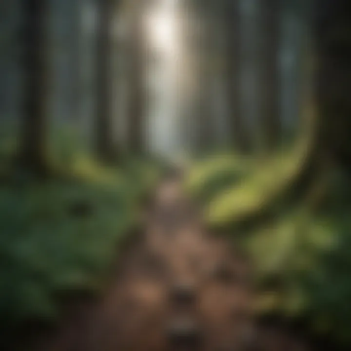 Ecological sights along a hiking route at Mount Hood