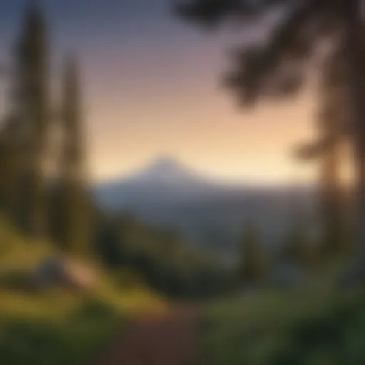 Breathtaking view of Mount Hood from a scenic overlook