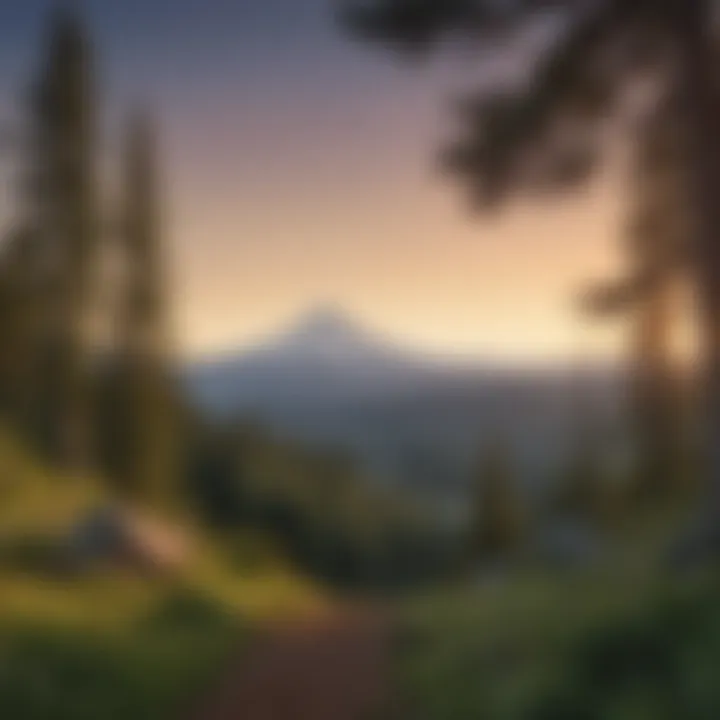 Breathtaking view of Mount Hood from a scenic overlook