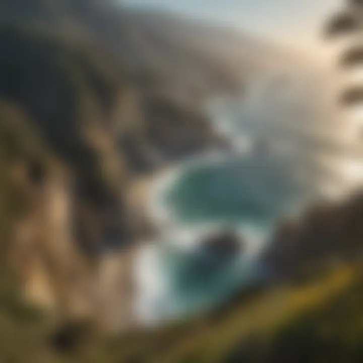 Dramatic cliffs overlooking the Pacific Ocean