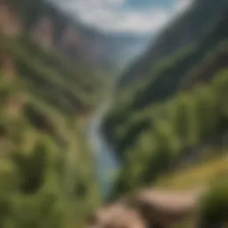 Stunning view from a mountain trail in Glenwood Springs